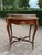 French 1900s French Louis XVI Mahogany Marble Side Table For Sale - Image 3 of 17
