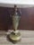 1950s Vintage Green Onyx Marble Urn Trophy Brass Table Lamp Art Deco Nouveau Heavy For Sale - Image 5 of 11