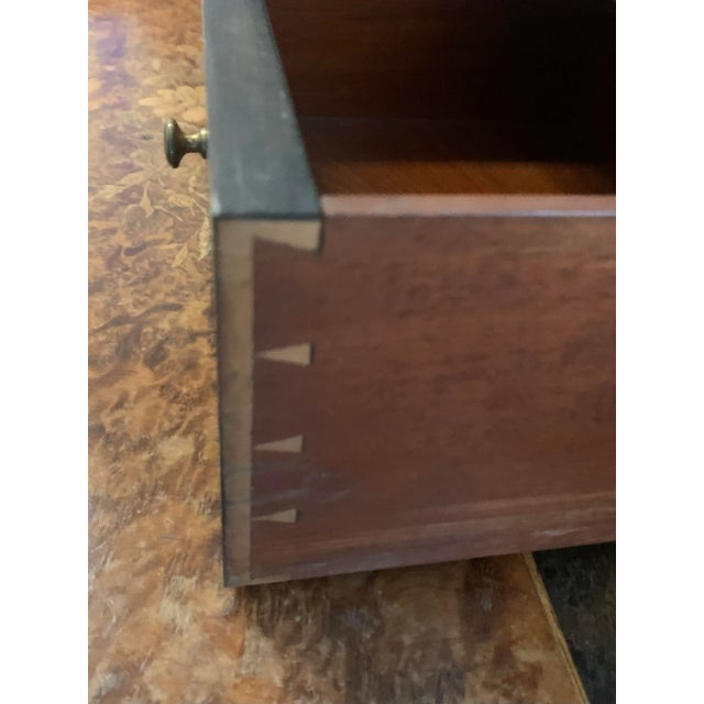 19th Century Hepplewhite Inlaid Writing Desk Paris Signed Lock For Sale In Seattle - Image 6 of 10