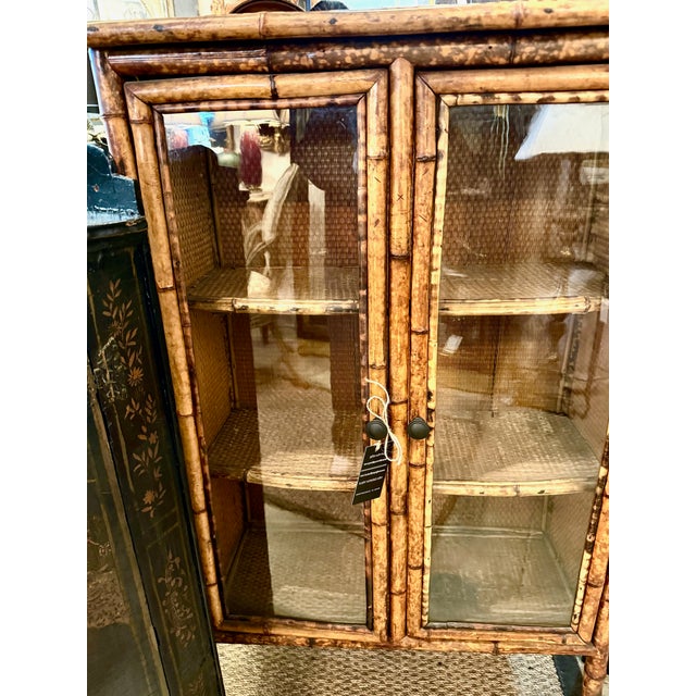 English Victorian Glazed Bamboo Bookcase, C. 1880-1900 For Sale - Image 9 of 9