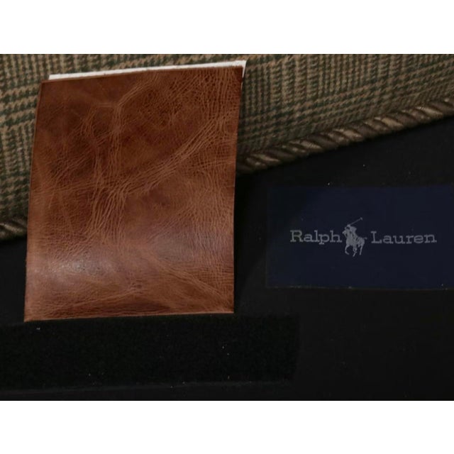 Ralph Lauren Leather and Plaid Sofa For Sale - Image 9 of 11