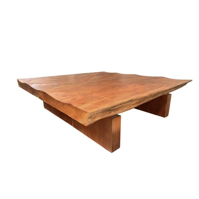 Monumental Lychee Wood Sofa Table With Sculptural Organic Form For Sale - Image 6 of 7