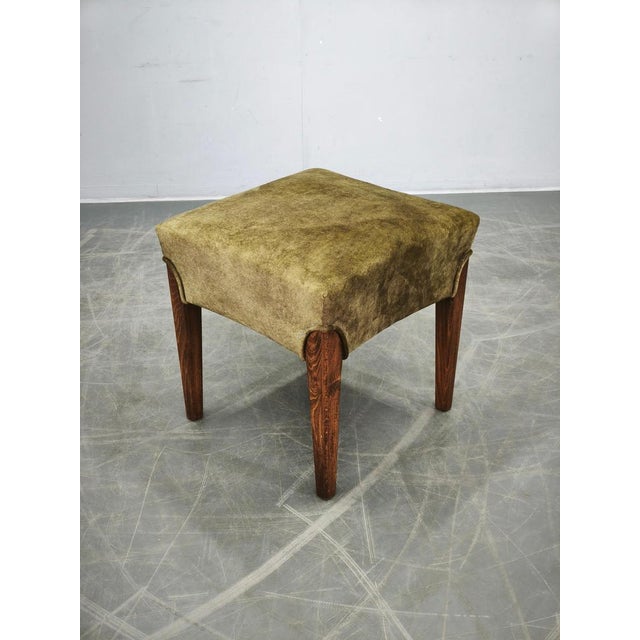 Wood Art Deco Beech Stool, Former Czechoslovakia, 1930s For Sale - Image 7 of 10
