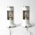 Pair of vintage lamps from Fog & Morup, model Contact. These can be used as wall or table lamps. Large silver on/off...