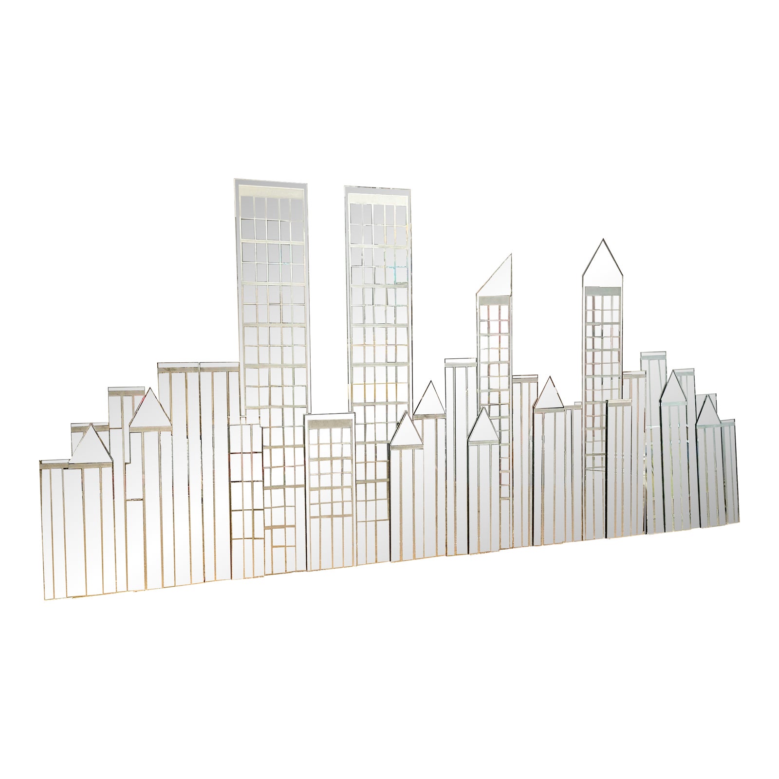 mirror graphics NEW YORK ビンテージウォールミラー 80's～90's●D121M331 Vintage 1980s Large New York City Skyline 3D Wall Mirror | Chairish
