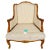 French Provincial Louis XV Bergere Armchair With Carved Wood Frame & Petite Floral Upholstery For Sale - Image 13 of 16