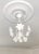 Italian Vintage Murano Glass Chandelier, 1980s White Floral Lamp, Small Italian Ceiling Light For Sale - Image 3 of 14