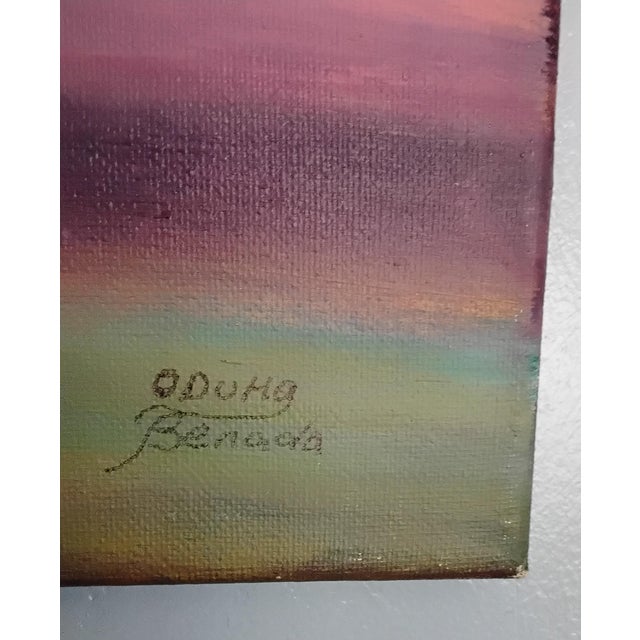 "Sitting Woman in Pink," Oil on Canvas, Benada Oduma For Sale In New York - Image 6 of 9