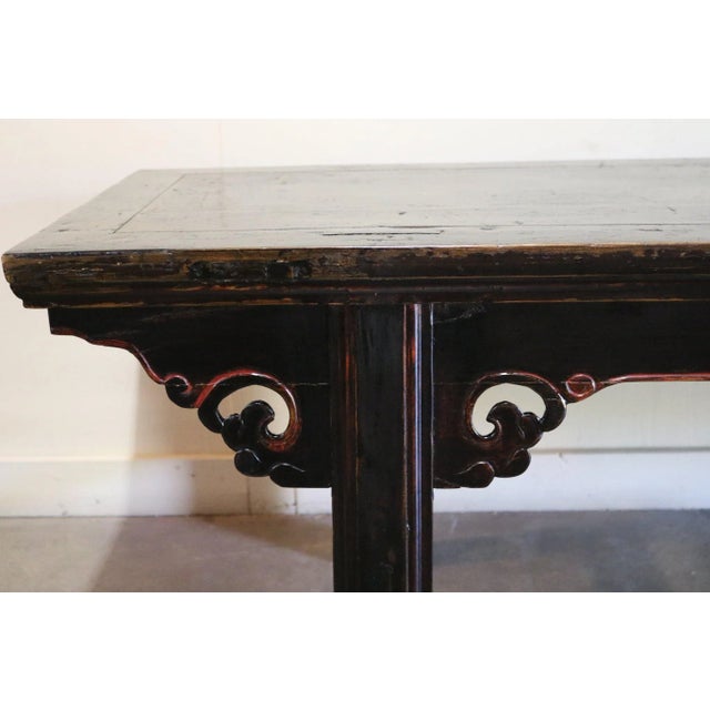 Mid 19th Century Mid 19th Century Elm Black Bench For Sale - Image 5 of 10