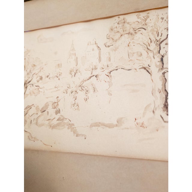 20th Century American Pen and Ink Drawing of Central Park New York City, Signed Bell For Sale - Image 11 of 13