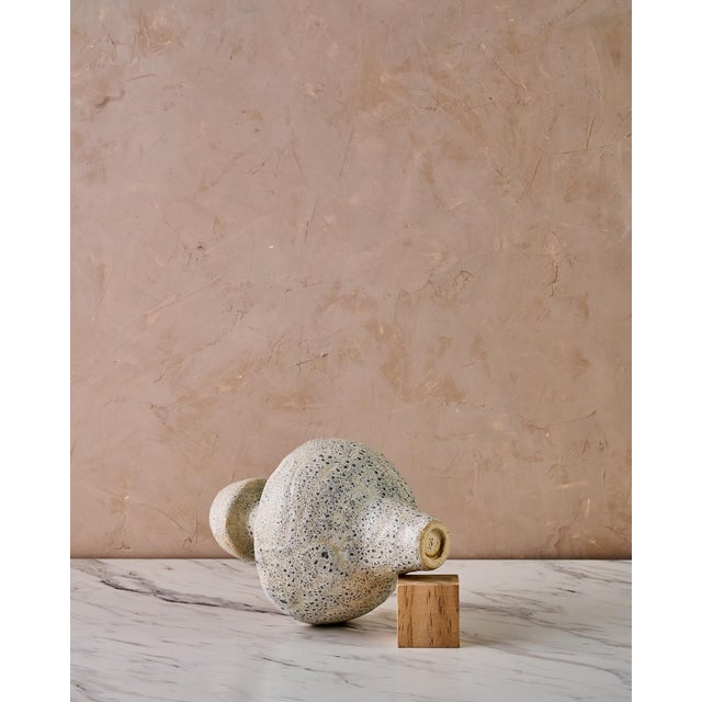 2020s Sculptural "Lydion Granito" Stoneware Vase by Canoa Lab for TRNK in Speckled Gray For Sale - Image 5 of 10