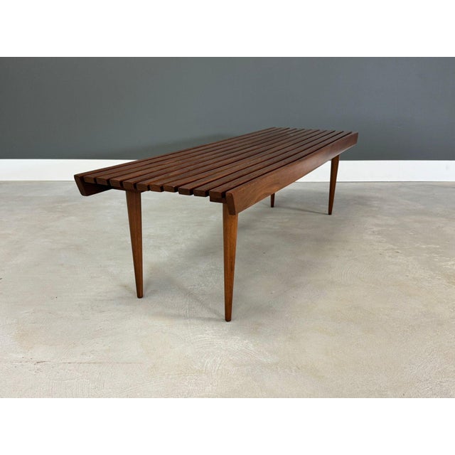 1960s Refinished Slatted Bench Coffee Table For Sale In Boston - Image 6 of 6