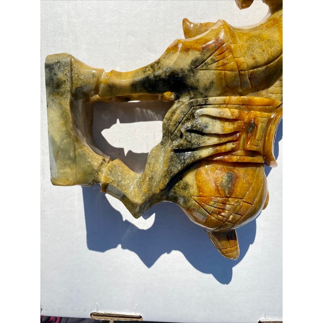 Vintage Chinese Carved Marble Horse Statue For Sale In Los Angeles - Image 6 of 9