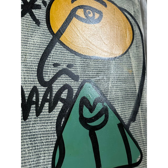 Peter Keil Rare Mirovian Inspired Abstract Painting by Peter Keil, Late 20th Century - Junge Wilde Collection For Sale - Image 4 of 6