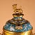 Mid 20th Century Monumental Chinese Cloisonné Vase | Gilt Bronze Dragon Handles & Dove Motif For Sale - Image 5 of 9