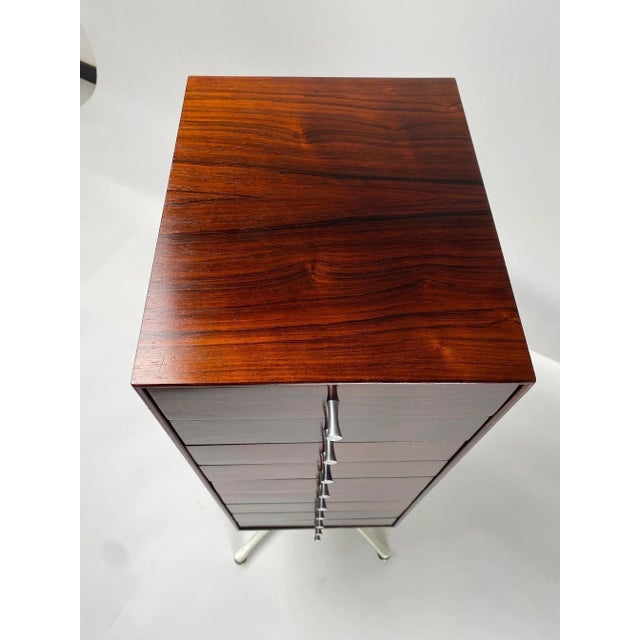George Nelson (Chicago 1908 - Barrington 1986) Vertical chest of nine drawers from the "Miniature Chests" series. Herman...