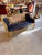 Vintage Rococo Loveseat Black & Beige Velvet 55W For Sale In Orlando - Image 6 of 10