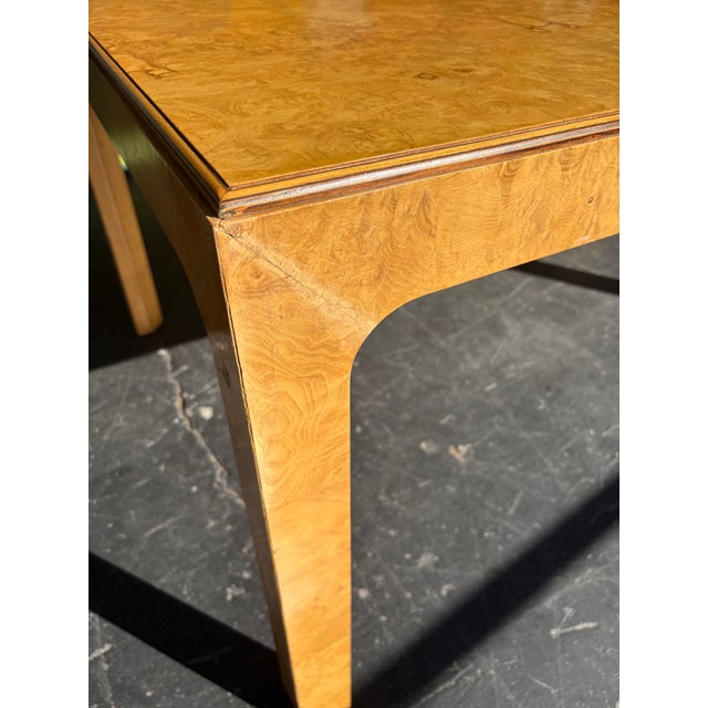 Henredon Scene Two Burlwood Dining Table For Sale - Image 9 of 11