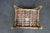 Mid 20th Century Split Reed Rattan Ottoman With William Morris Style Floral Upholstery For Sale - Image 5 of 5