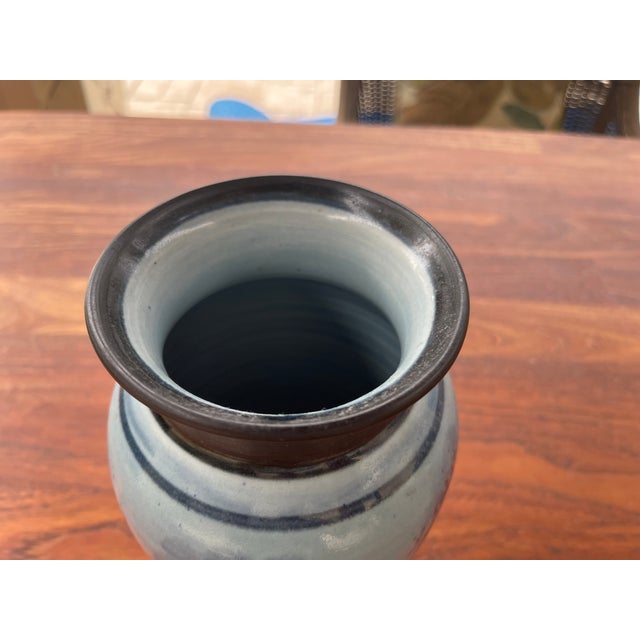 Contemporary Handmade Art Pottery Vase by Nancy Bishop For Sale - Image 3 of 6