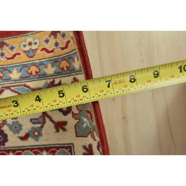 Caucasian Rug 8’2” X 9’10” Red Wool Traditional Hand-Knotted Oriental Carpet For Sale - Image 13 of 15