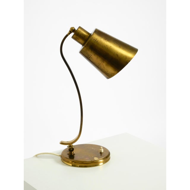 Large Mid-Century Modern Brass Table Lamp, 1950s For Sale - Image 6 of 18