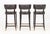 Chocolate Brabbu Chocolate Leather Bar Stools, 3 For Sale - Image 8 of 9