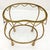 Italian Gold Gilt Steel Rope Style Kidney Shape Glass top Side Lamp Table Mint For Sale - Image 13 of 17