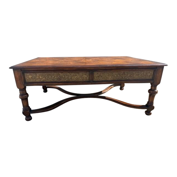 Theodore Alexander “Armoury Collection” Carved Coffee Table