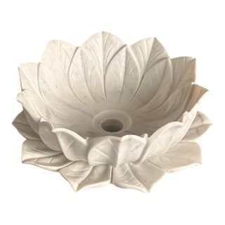 Modern Handmade Lotus Floral Vessel Sink, Countertop Vanity Basin For Sale