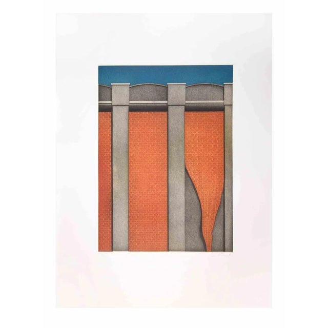 Hangar is a contemporary artwork realized by the artist Fifo Stricker in 1981. Mixed colored aquatint and etching. Hand...
