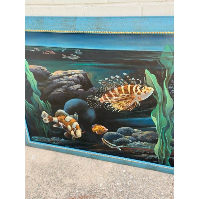 Large Contemporary Coastal Painting, Framed For Sale In Charleston - Image 6 of 7