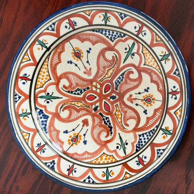 Vintage Moroccan Safi Hand Painted Ceramic Bowl For Sale - Image 6 of 6