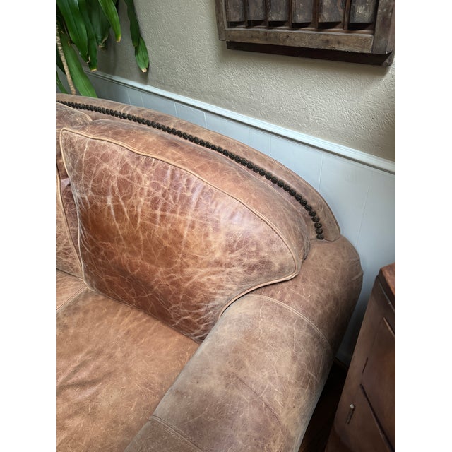 1960s Large Western Leather Sofa For Sale - Image 14 of 14