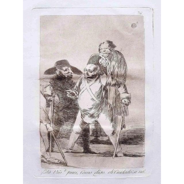 Francisco Goya, Los Caprichos: Esta usted…pues \.eh! como digo…cuidado, 1799, Etching For Sale - Image 4 of 5