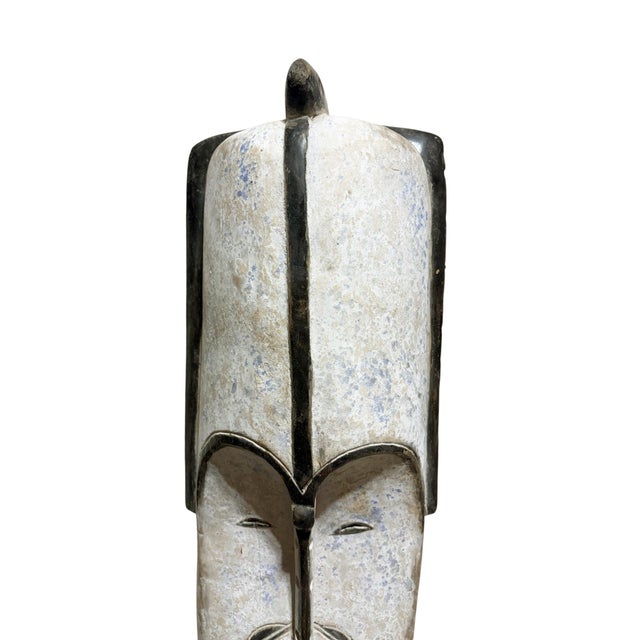 Vintage Large Fang Mask Elongated Face Gabon African Mask 35" H For Sale In New York - Image 6 of 8