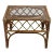 Mid-Century Rattan and Glass End Table For Sale