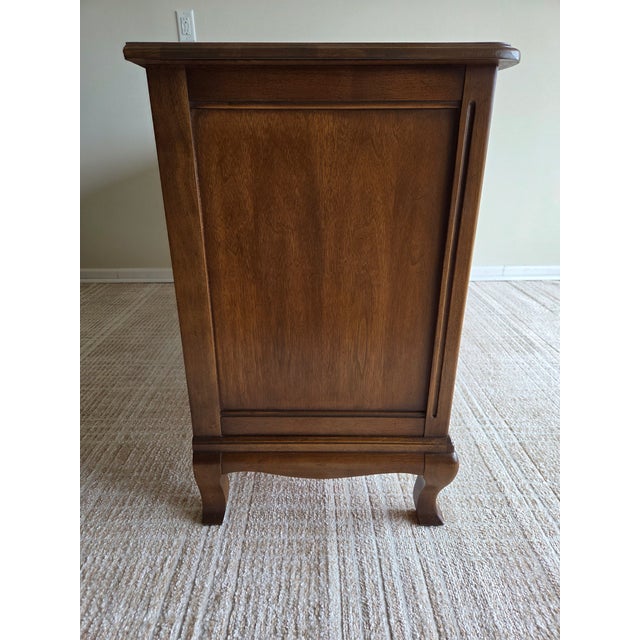 Vintage Drexel French Provincial Style Walnut Sideboard, Mid-20th Century For Sale - Image 9 of 10