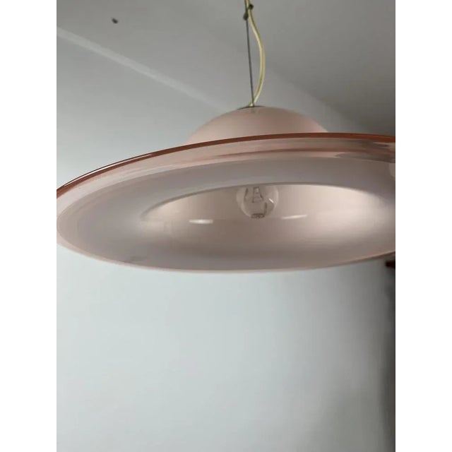 Metal Murano Glass Chandelier, Vetreria De Majo, Italy, 1968 For Sale - Image 7 of 11