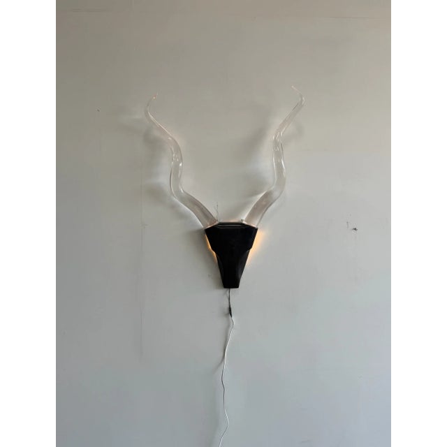 Plastic 1970s Antelope Head Light Sculptures - a Pair For Sale - Image 7 of 18