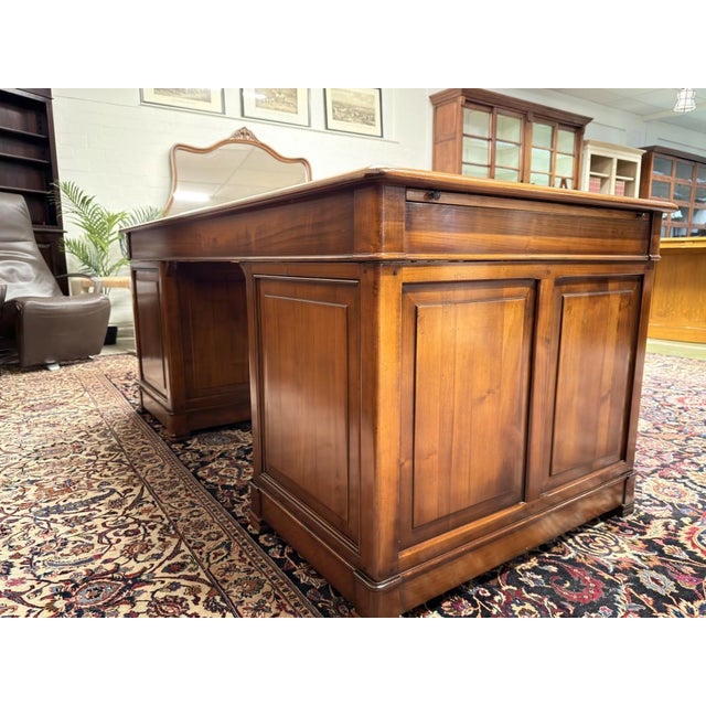 Brown Italian Desk with Leather Top from Assi D'Asolo For Sale - Image 8 of 18