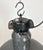 Metal Large Industrial Grey Enamel Factory Lamp with Cast Iron Top from Elektrosvit, 1960s For Sale - Image 7 of 18