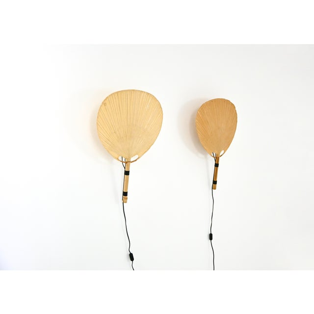 Mid-Century Modern Uchiwa Wall Lamps by Ingo Maurer for M Design, 1970s, Set of 2 For Sale - Image 3 of 14