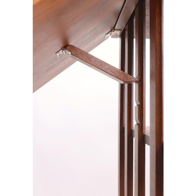 Brown Vintage Oak Spinning Side Table Bookcase For Sale - Image 8 of 9