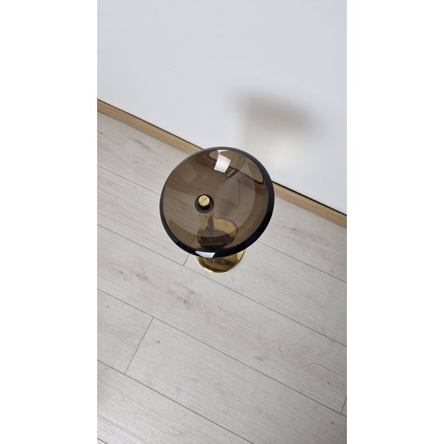 Mid-Century Modern Ashtray in Metal with and Glass in the style of Fontana Arte, 1960s For Sale - Image 3 of 11