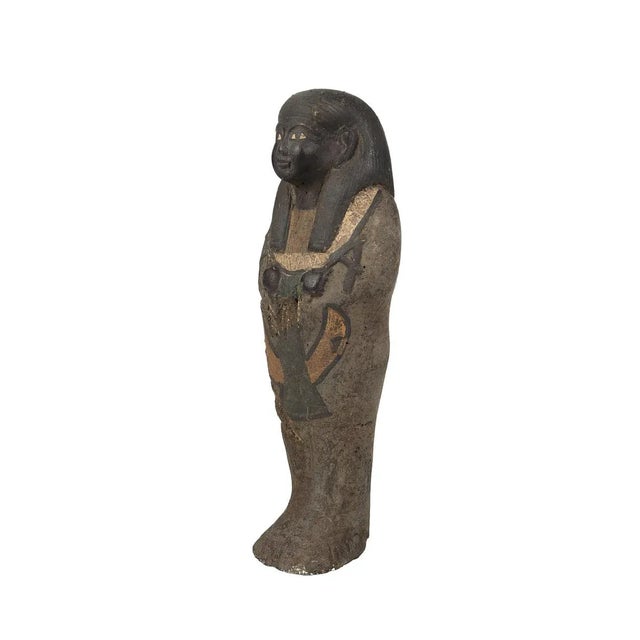 Early 19th Century Antique Egyptian Carved Stone Pharaoh Figurine For Sale - Image 5 of 9