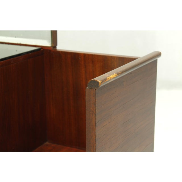 Brown Chest of Drawers with Mirror, 1950s For Sale - Image 8 of 14
