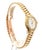 Vintage Rolex Precision manual-wind watch in 18K yellow gold featuring a 22mm round case with aftermarket diamond bezel...