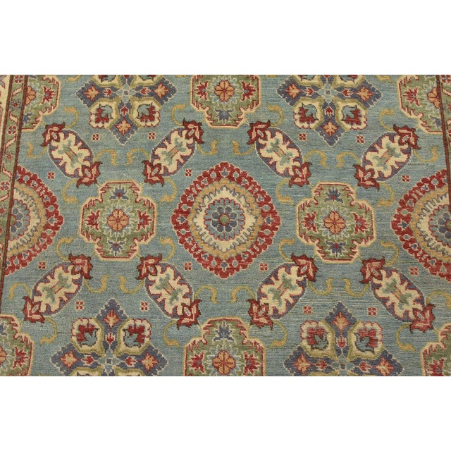 2020s Kazak Rug 5’11” X 9’4” Blue Wool Tribal Hand-Knotted Oriental Carpet For Sale - Image 5 of 12