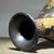 Late 20th Century Late 20th Century Pair of Black Lacquer Vases With Gilded Grapevine Motifs For Sale - Image 5 of 6